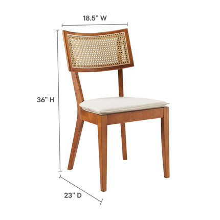 Modway EEI-6080 Caledonia Fabric Upholstered Wood Dining Chair Set of 2 Modway