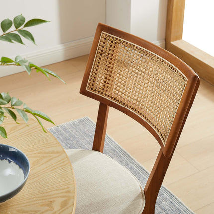 Modway EEI-6080 Caledonia Fabric Upholstered Wood Dining Chair Set of 2 Modway