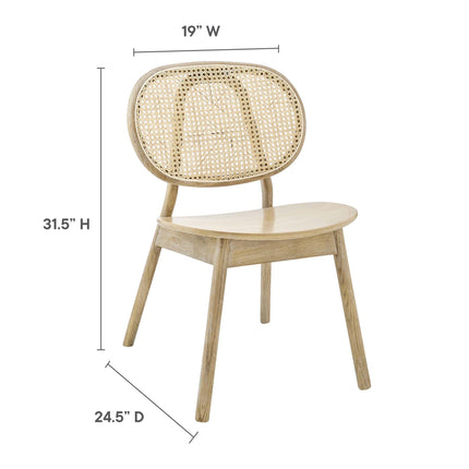 Modway EEI-6081 Malina Wood Dining Side Chair Set of 2 Modway