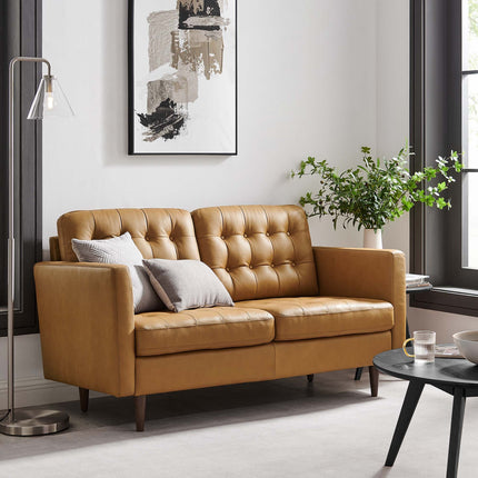 Modway EEI-6100 Exalt Tufted Leather Loveseat Modway