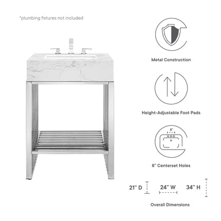 Modway EEI-6103 Gridiron 24" Bathroom Vanity Modway