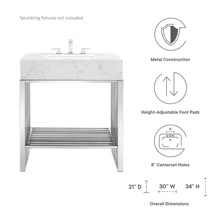 Modway EEI-6105 Gridiron 30" Bathroom Vanity Modway