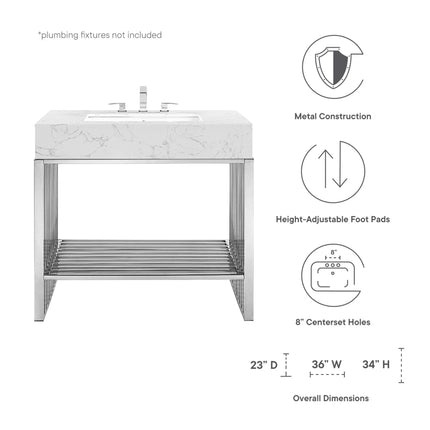 Modway EEI-6107 Gridiron 36" Bathroom Vanity Modway