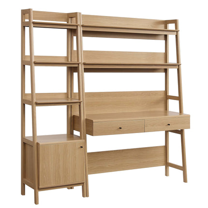 Modway EEI-6111 Bixby 2-Piece Wood Office Desk and Bookshelf Modway