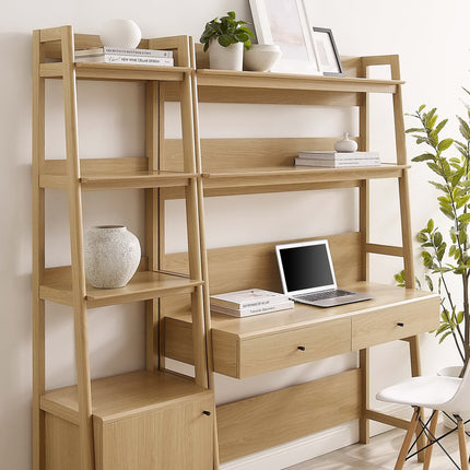 Modway EEI-6111 Bixby 2-Piece Wood Office Desk and Bookshelf Modway