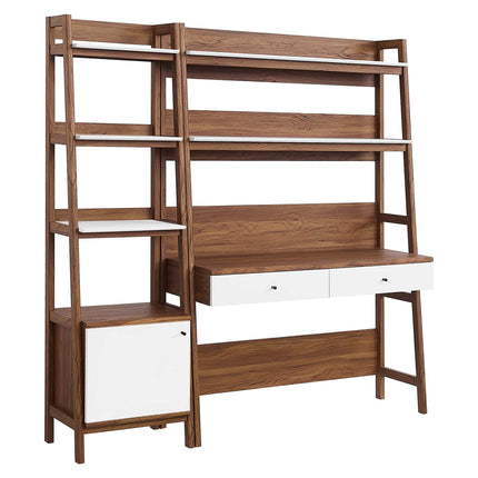 Modway EEI-6111 Bixby 2-Piece Wood Office Desk and Bookshelf Modway