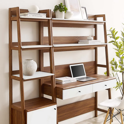 Modway EEI-6111 Bixby 2-Piece Wood Office Desk and Bookshelf Modway