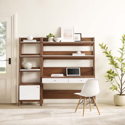 Modway EEI-6111 Bixby 2-Piece Wood Office Desk and Bookshelf Modway
