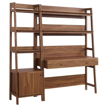 Modway EEI-6111 Bixby 2-Piece Wood Office Desk and Bookshelf Modway