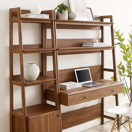 Modway EEI-6111 Bixby 2-Piece Wood Office Desk and Bookshelf Modway