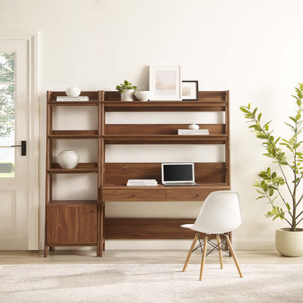 Modway EEI-6111 Bixby 2-Piece Wood Office Desk and Bookshelf Modway