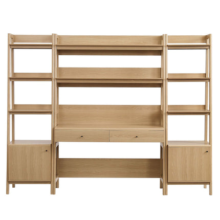 Modway EEI-6114 Bixby 3-Piece Wood Office Desk and Bookshelf Modway