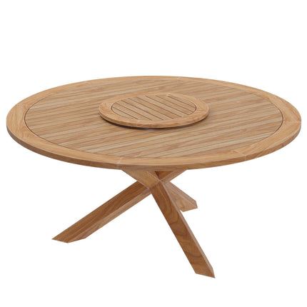 Modway EEI-6118 Wellspring 5-Piece Outdoor Patio Teak Wood Dining Set Modway