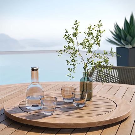 Modway EEI-6118 Wellspring 5-Piece Outdoor Patio Teak Wood Dining Set Modway
