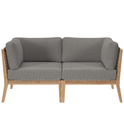 Modway EEI-6119 Clearwater Outdoor Patio Teak Wood Loveseat Modway