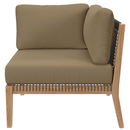 Modway EEI-6119 Clearwater Outdoor Patio Teak Wood Loveseat Modway