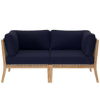 Gray Navy / Teak Wood