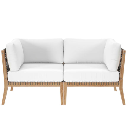 Modway EEI-6119 Clearwater Outdoor Patio Teak Wood Loveseat Modway