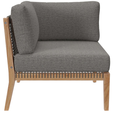 Modway EEI-6120 Clearwater Outdoor Patio Teak Wood Sofa Modway