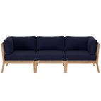 Gray Navy / Teak Wood