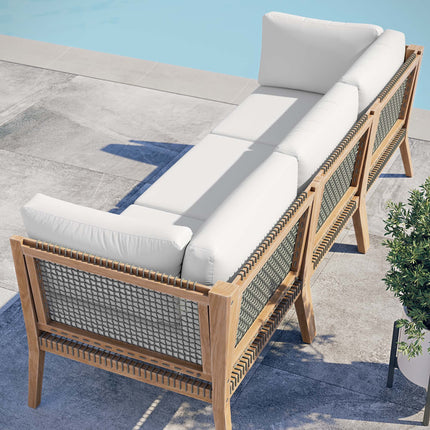 Modway EEI-6120 Clearwater Outdoor Patio Teak Wood Sofa Modway
