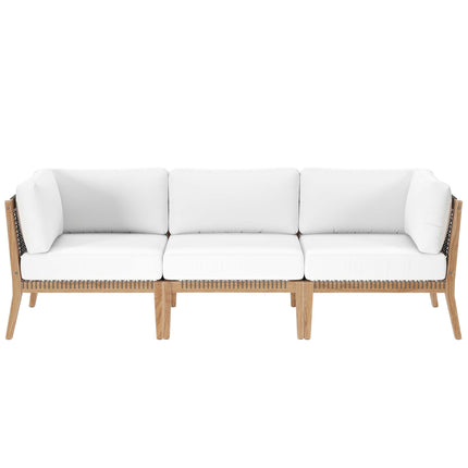 Modway EEI-6120 Clearwater Outdoor Patio Teak Wood Sofa Modway