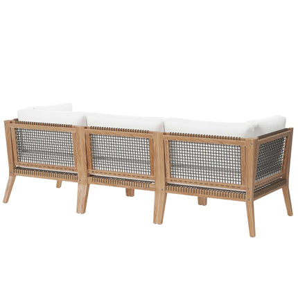 Modway EEI-6120 Clearwater Outdoor Patio Teak Wood Sofa Modway
