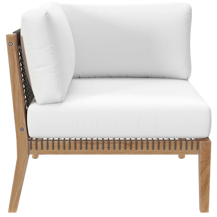 Modway EEI-6120 Clearwater Outdoor Patio Teak Wood Sofa Modway