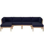 Gray Navy / Teak Wood