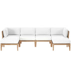 Gray White / Teak Wood