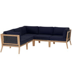 Gray Navy / Teak Wood