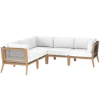 Gray White / Teak Wood