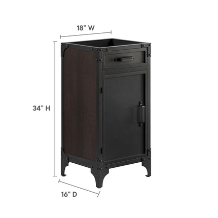 Modway EEI-6126 Steamforge 18" Bathroom Vanity Cabinet (Sink Basin Not Included) - Plaza Home Decor