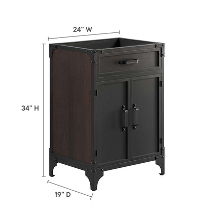 Modway EEI-6127 Steamforge 24" Bathroom Vanity Cabinet (Sink Basin Not Included) - Plaza Home Decor