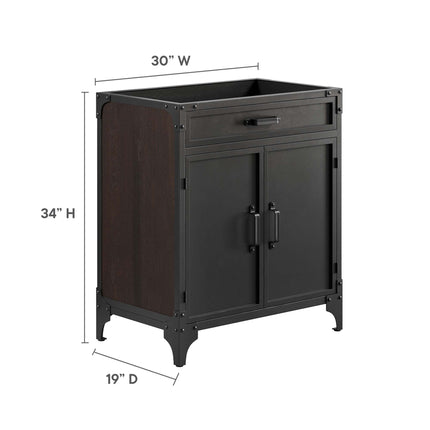 Modway EEI-6128 Steamforge 30" Bathroom Vanity Cabinet (Sink Basin Not Included) - Plaza Home Decor