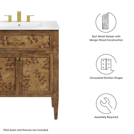 Modway EEI-6138 Elysian 30" Bathroom Vanity Cabinet (Sink Basin Not Included) Modway