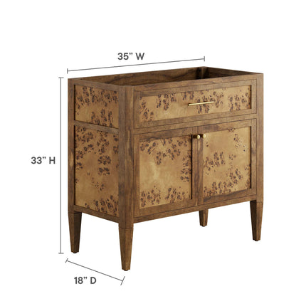 Modway EEI-6139 Elysian 36" Wood Bathroom Vanity Cabinet (Sink Basin Not Included) Modway