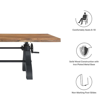 Modway EEI-6149 Genuine 96" Crank Adjustable Height Dining and Conference Table Modway