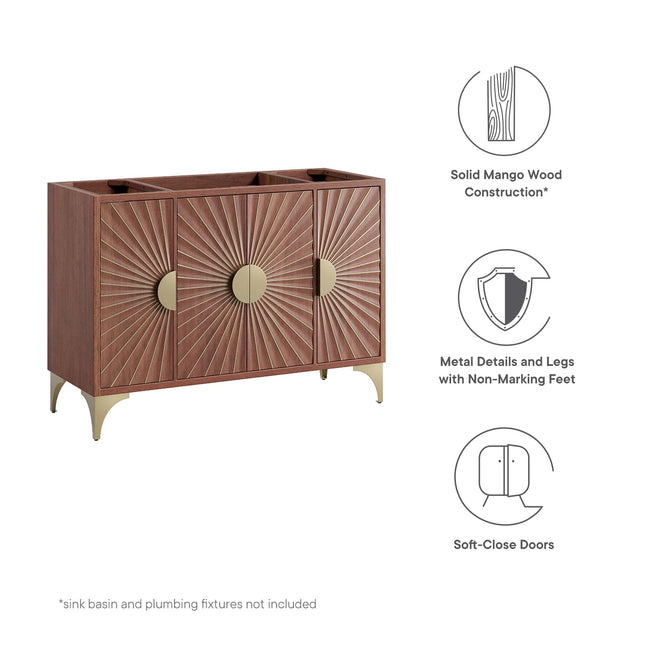 Modway EEI-6168 Daylight 48" Single Sink Compatible (Not Included) Bathroom Vanity Cabinet Modway