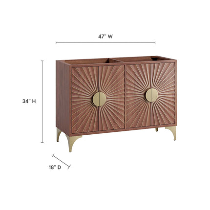 Modway EEI-6169 Daylight 48" Double Sink Compatible (Not Included) Bathroom Vanity Cabinet Modway