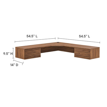 Modway EEI-6181 Render Wall Mount Corner Office Desk Modway