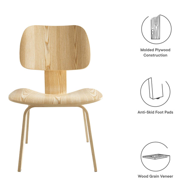 Modway EEI-620 Fathom Wood Dining Chair Modway