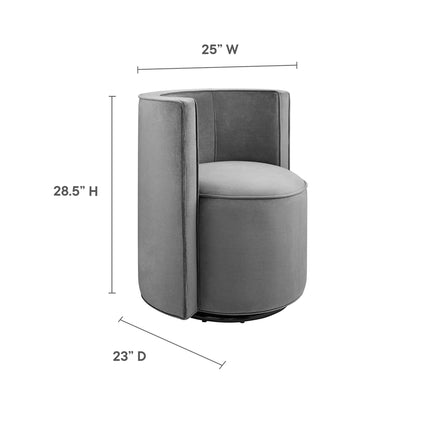 Modway EEI-6222 Della Performance Velvet Fabric Swivel Chair Modway