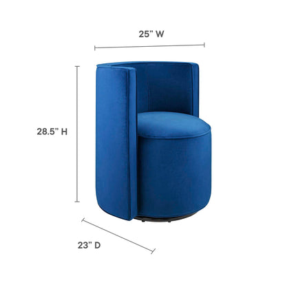 Modway EEI-6222 Della Performance Velvet Fabric Swivel Chair Modway