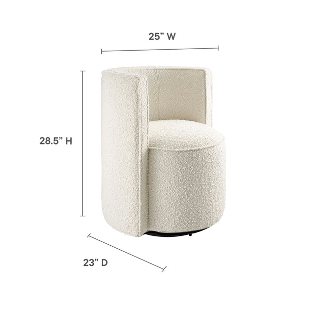 Modway EEI-6223 Della Boucle Fabric Swivel Chair Modway