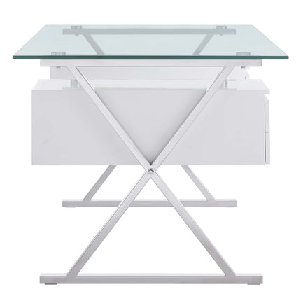 Modway EEI-6226 Sector 71" Glass Top Glass Office Desk Modway