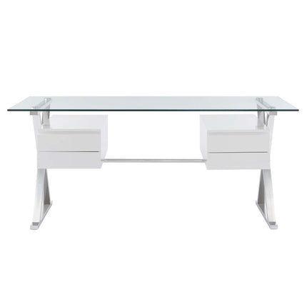 Modway EEI-6226 Sector 71" Glass Top Glass Office Desk Modway