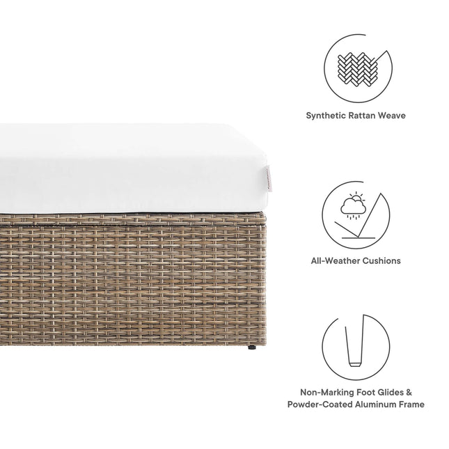 Modway EEI-6248 Convene Outdoor Patio Rectangle Ottoman Modway