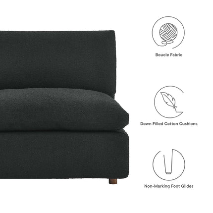 Modway EEI-6257 Commix Down Filled Overstuffed Boucle Fabric Armless Chair Modway