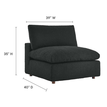 Modway EEI-6257 Commix Down Filled Overstuffed Boucle Fabric Armless Chair Modway